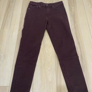 Express Jeans Mens 30x32 Skinny Conscious Edit Stretch Burgundy Pants